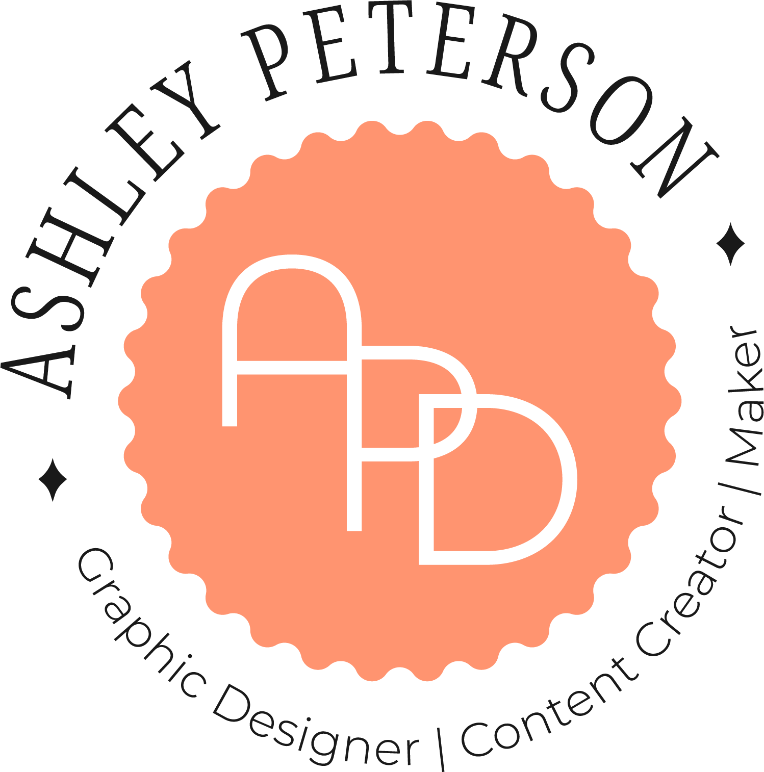 ashley peterson design logo salmon